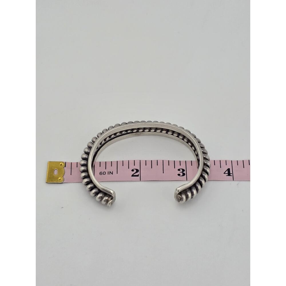 Native American Sterling Silver Twisted Cuff Bracelet - Picture 11 of 16